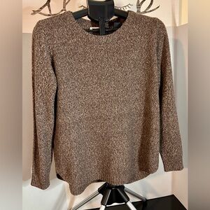 Pink Clover Heathered Brown Crew Neck Sweater